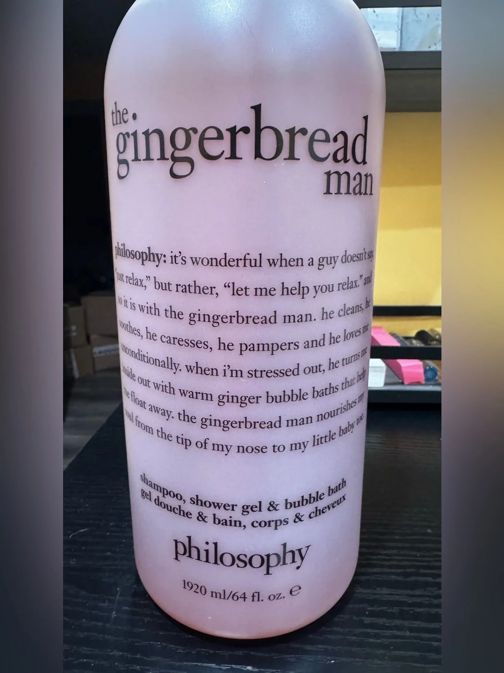 philosophy The Gingerbread Man Shower Gel & Bubble Bath - jumbo size - 64 oz